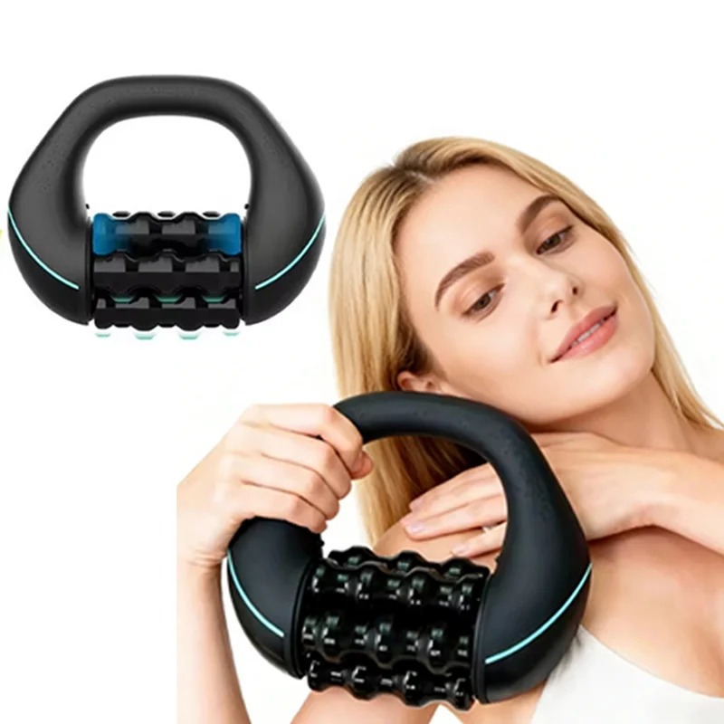 Home Gym Portable - Vibrierender Handmassageroller, einstellbare Geschwindigkeit, USB-aufladbar, tragbares