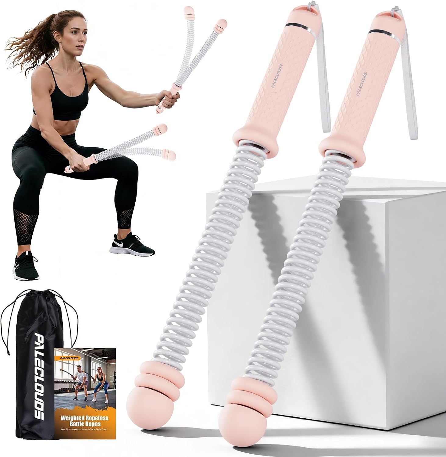 Home Gym Portable - Tragbare Seillose Battle Ropes, Verstellbare Gewichte