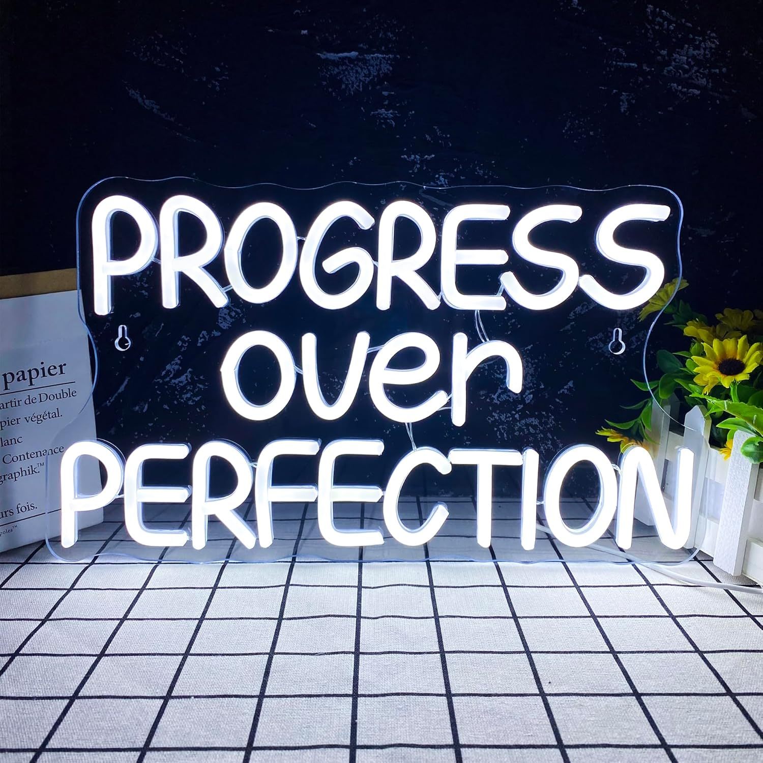 Progress Over Perfection LED-N – Home Gym Neon Sign Bewertung und Preis