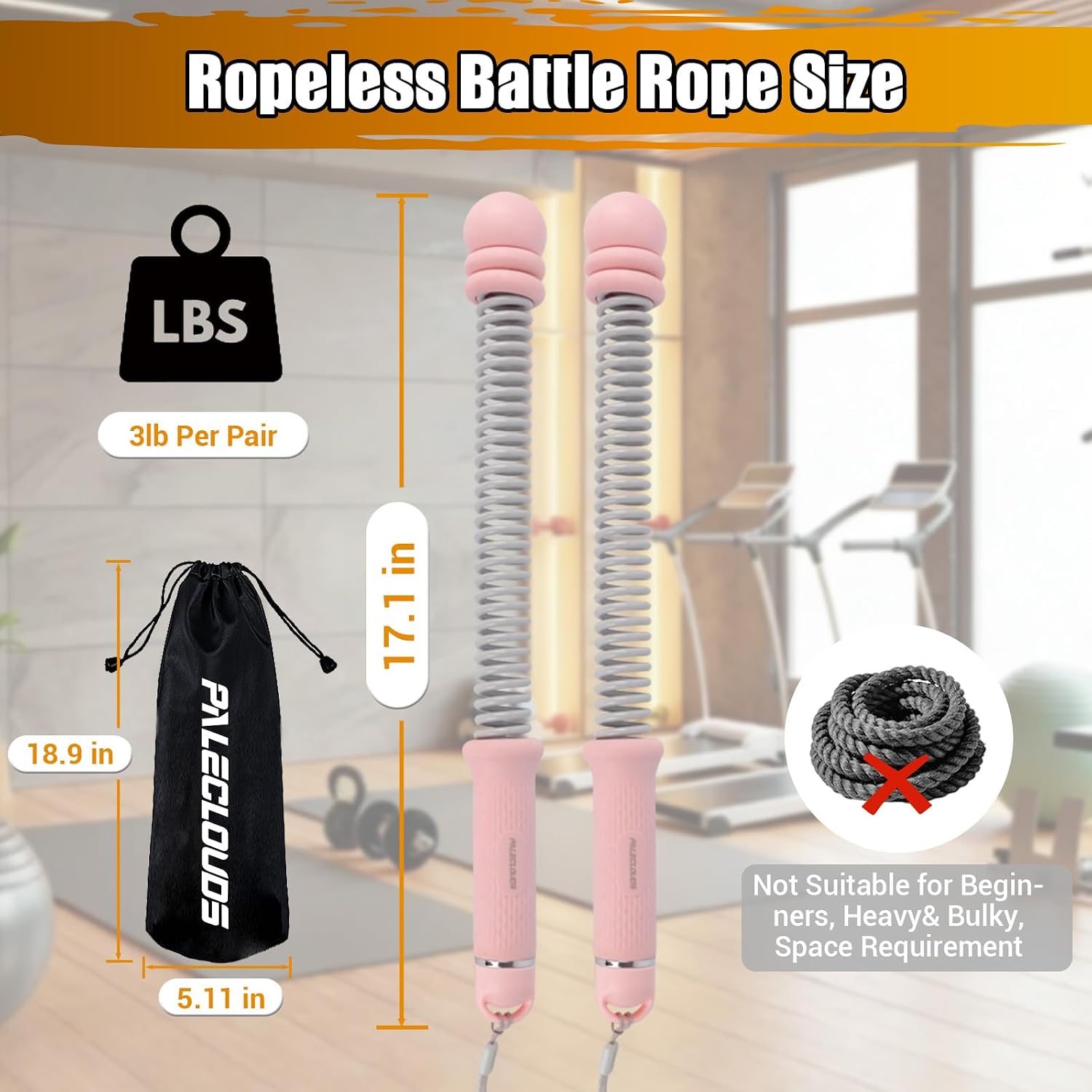 Tragbare Seillose Battle Ropes – Home Gym Portable Bewertung und Preis