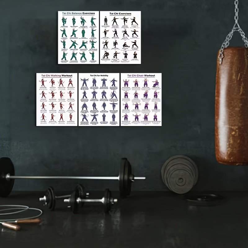 A4-Größe, 5 Stück Tai-Chi-Übun – Home Gym Routine Bewertung und Preis
