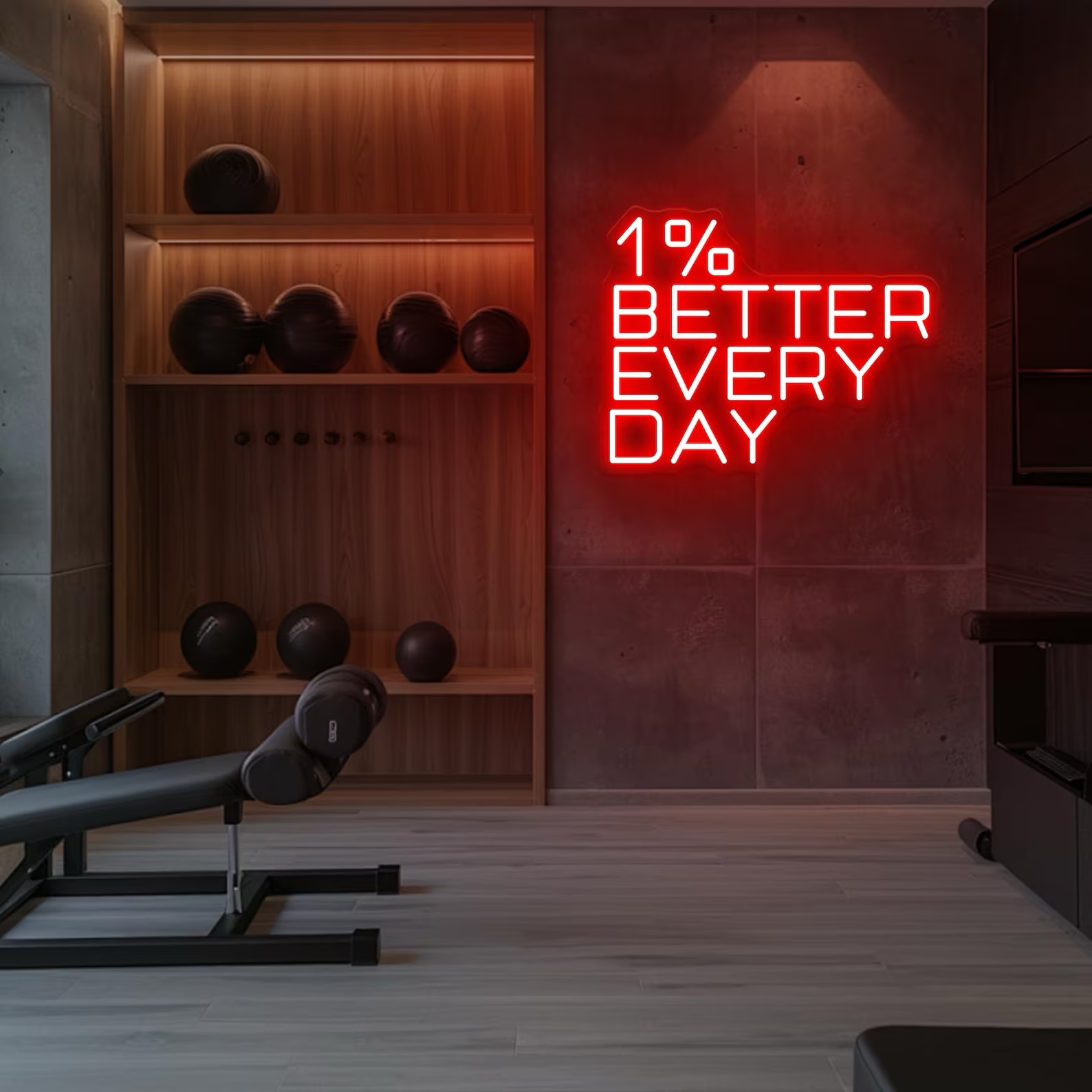 1% Besser Jeden Tag Neonschild – Home Gym Neon Sign Bewertung und Preis