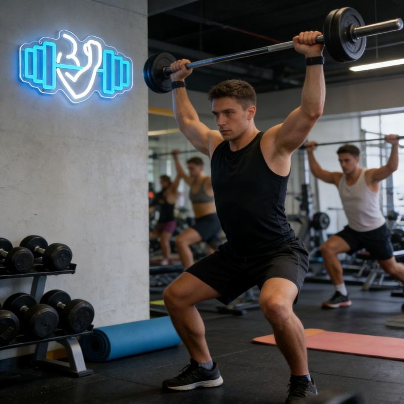 Bizeps-Hantel Neon-Schild LED- – Home Gym Neon Sign Bewertung und Preis